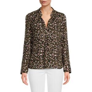 ZADIG & VOLTAIRE Tink Abstract Print Button Front Blouse Top Multicolor Size M